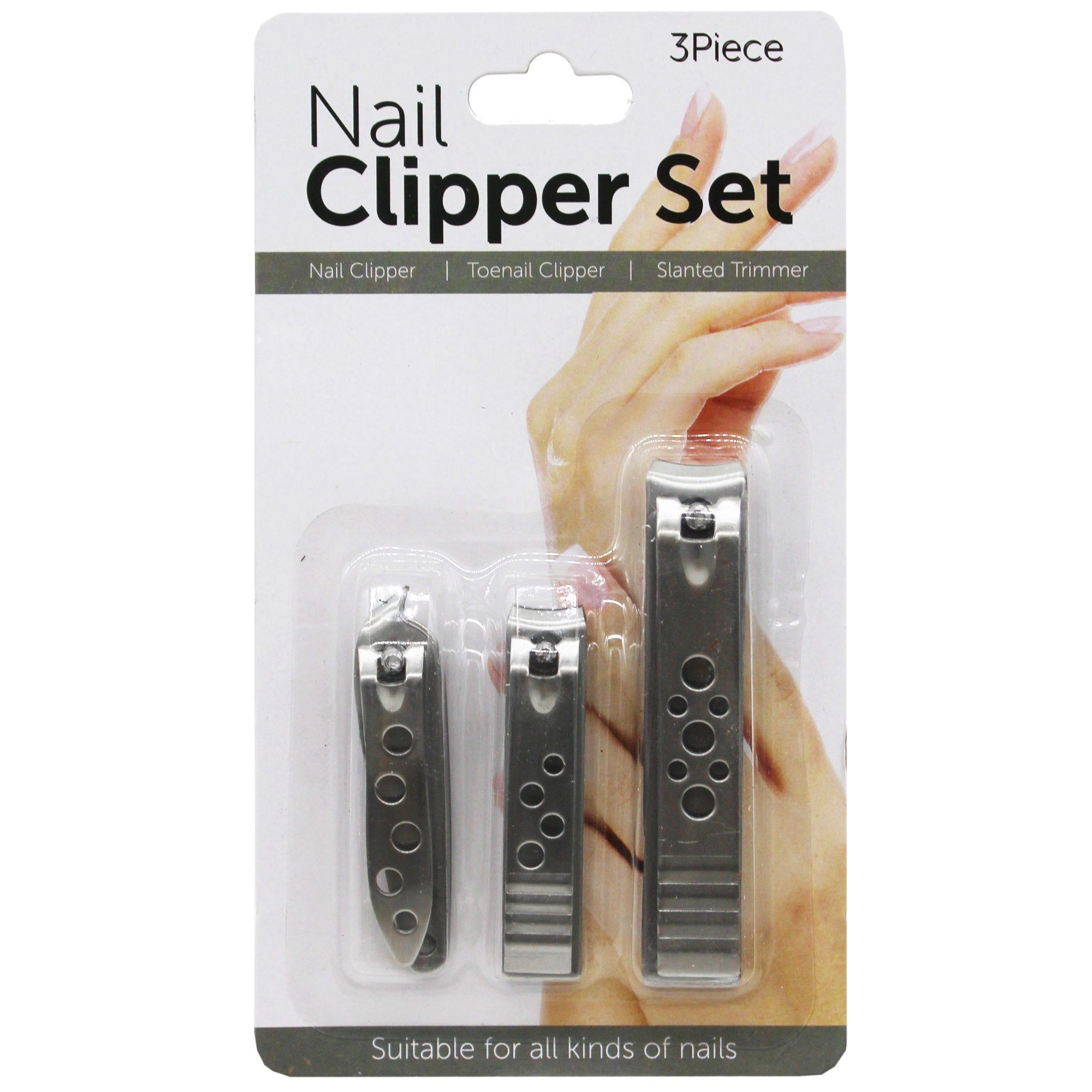 3 Pack Grooming Nail Clippers with Precision Steel Blades image