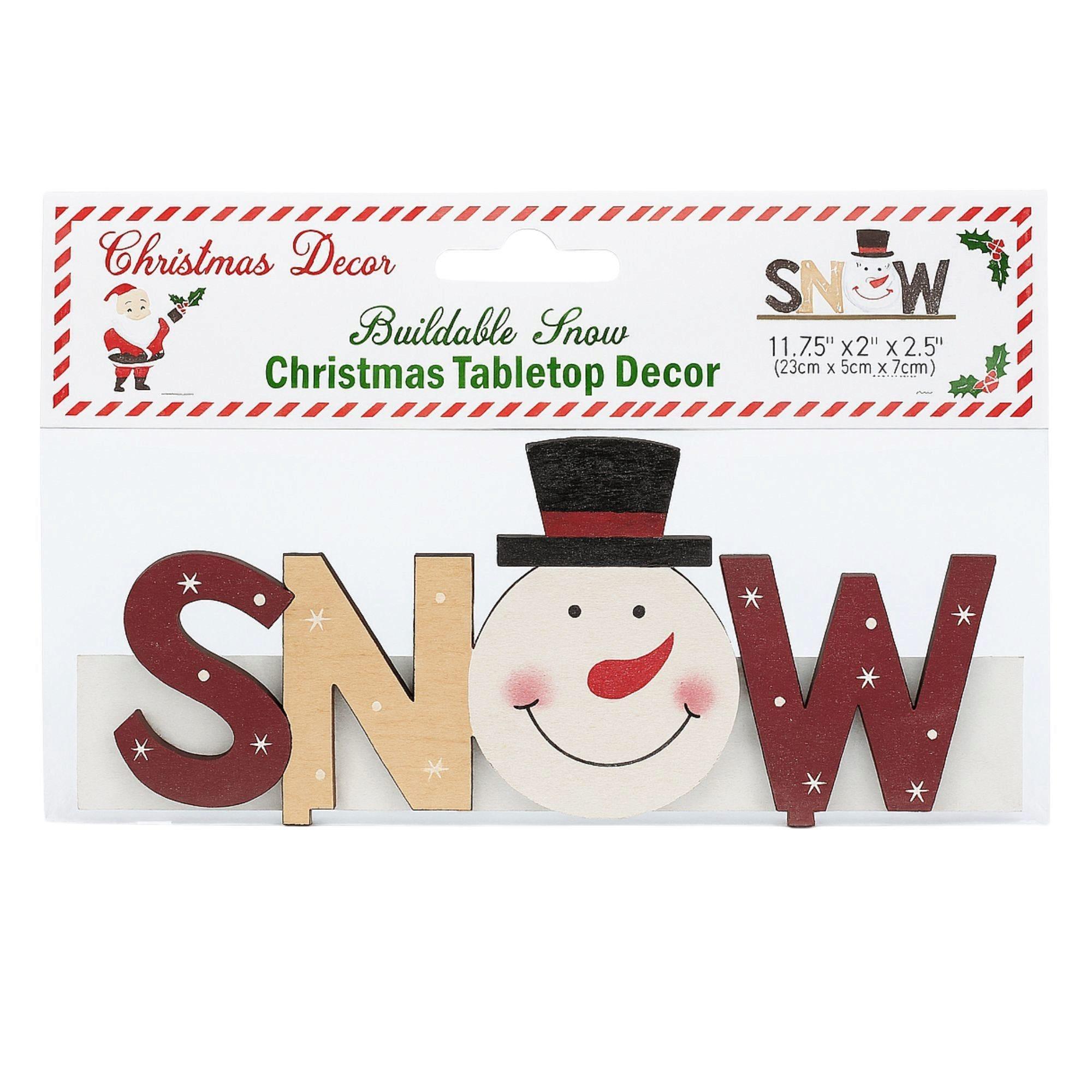 Snow Decor with Snowman's Face Tabletop Decor image