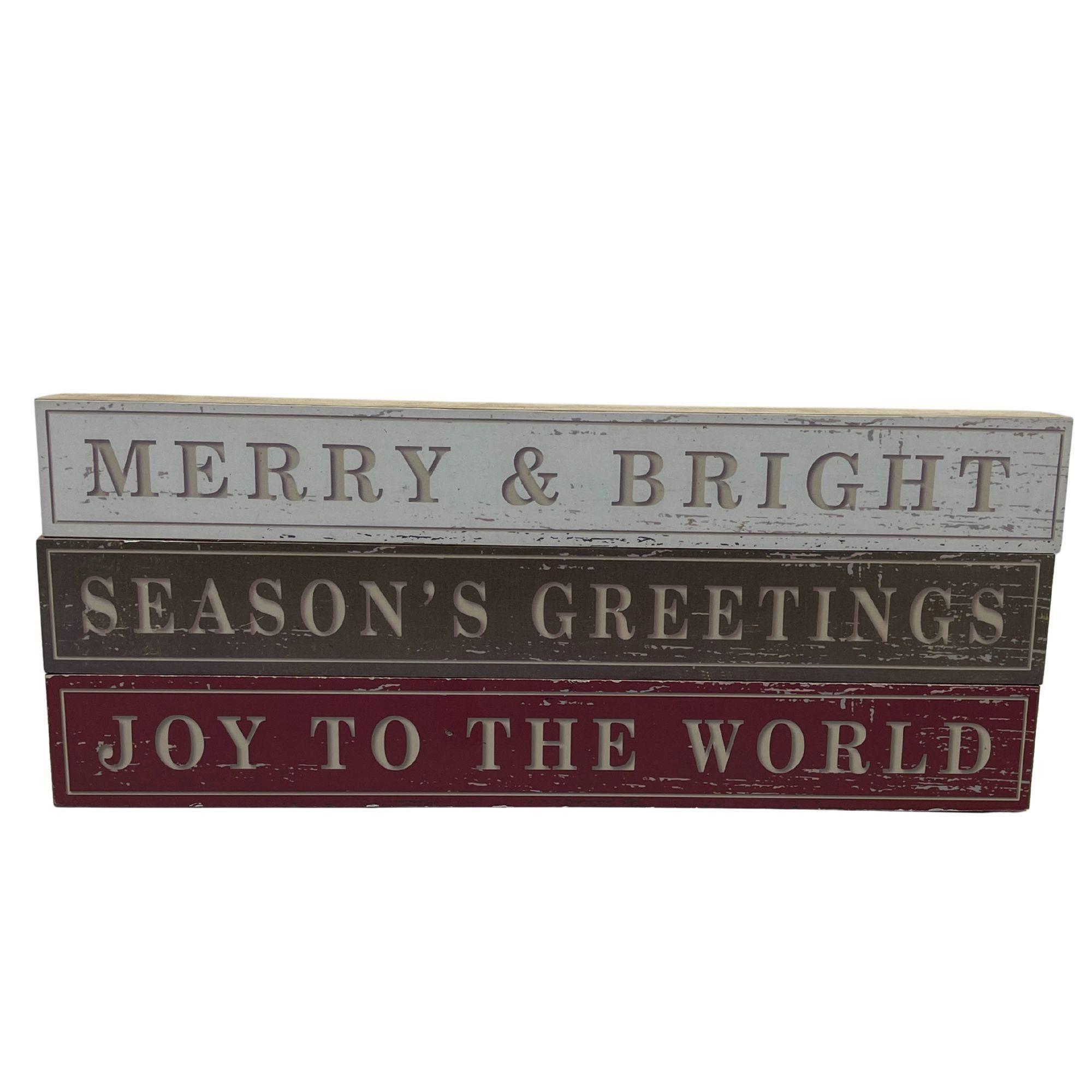 Christmas Wood Blocks Tabletop Decoration image