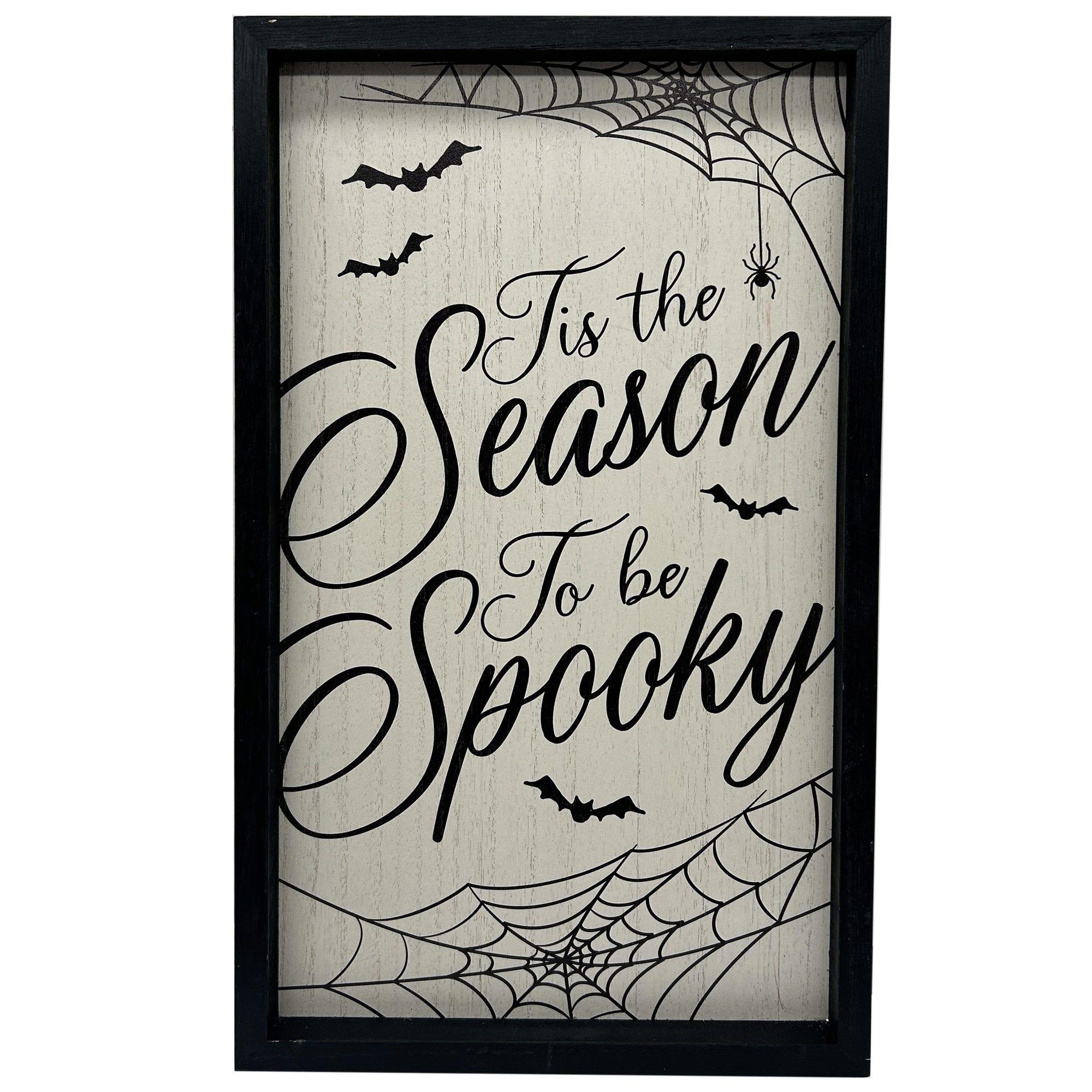 Tis the Season To Be Spooky Wooden Frame Wall Decor image