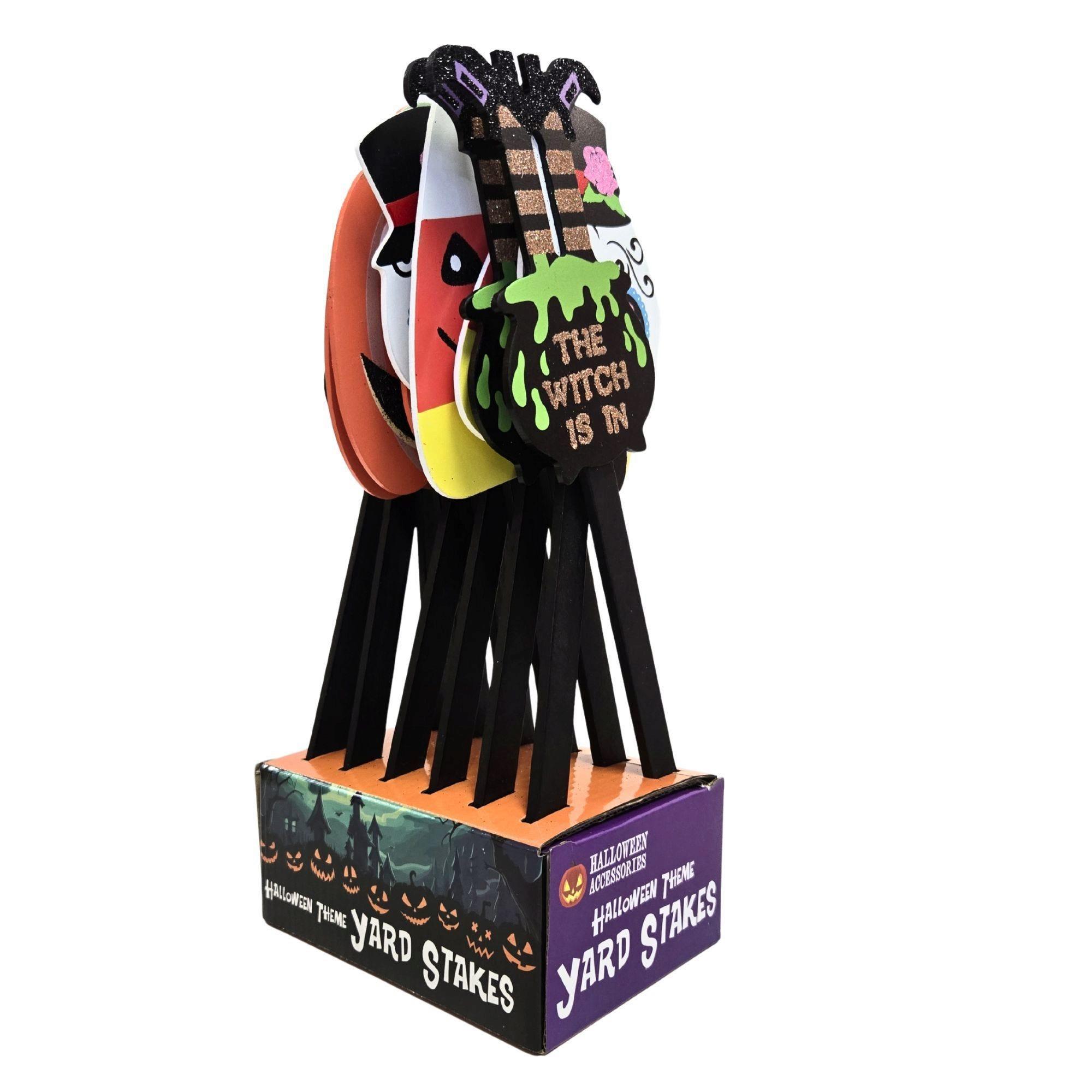 Assorted Halloween Theme Yard Stakes in Countertop Display image