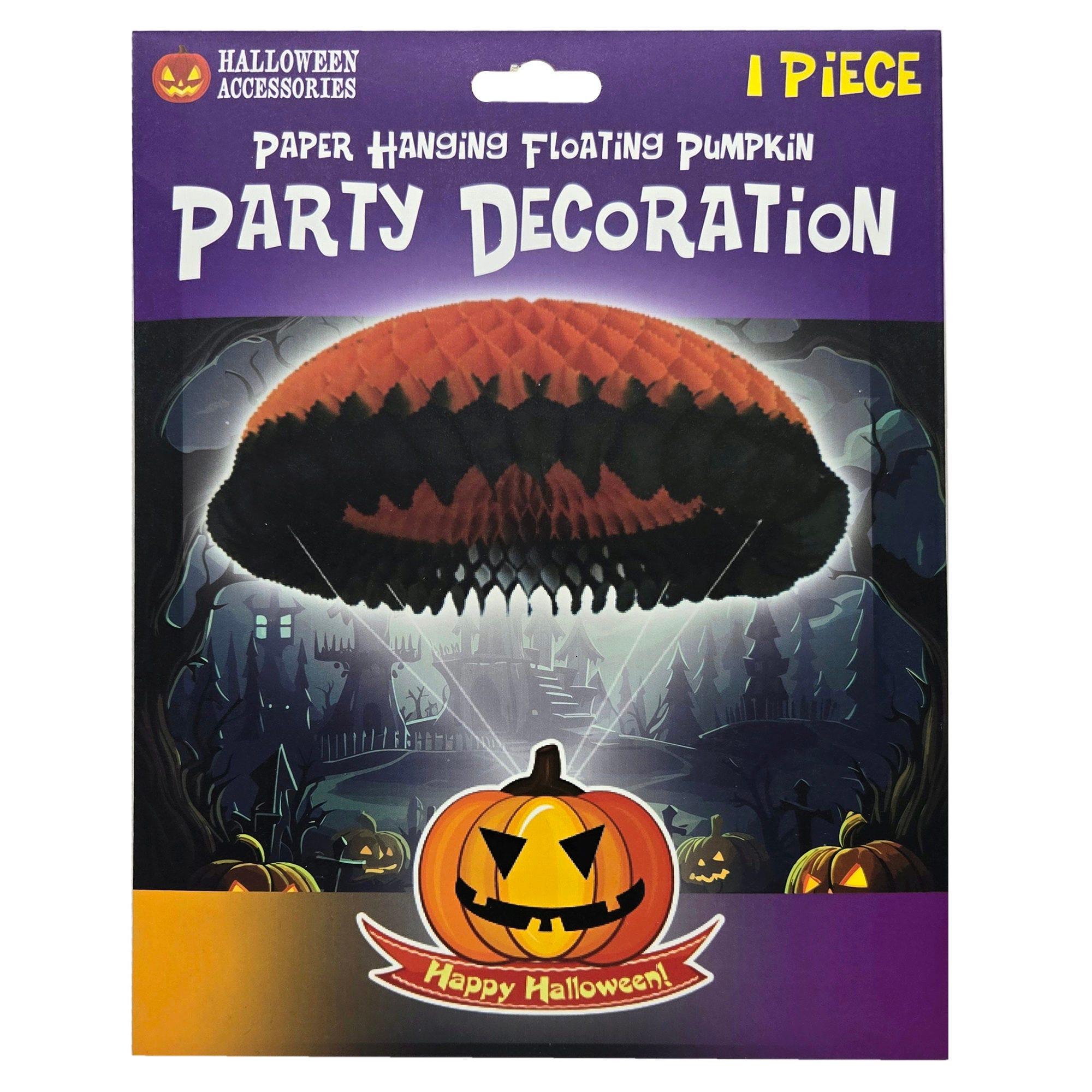 Happy Halloween Pumpkin Honeycomb Paper Hanging Decoration image