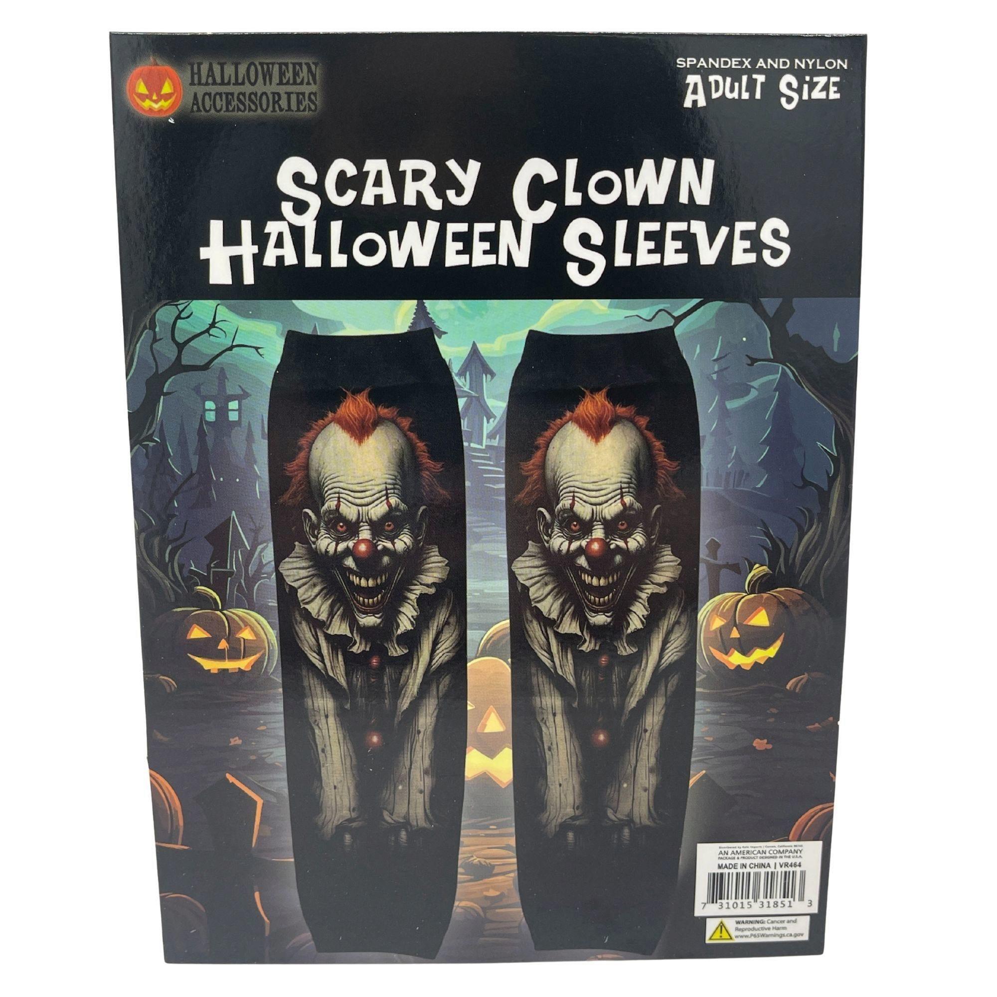 Scary Clown Slip-On Halloween Tattoo Sleeves image