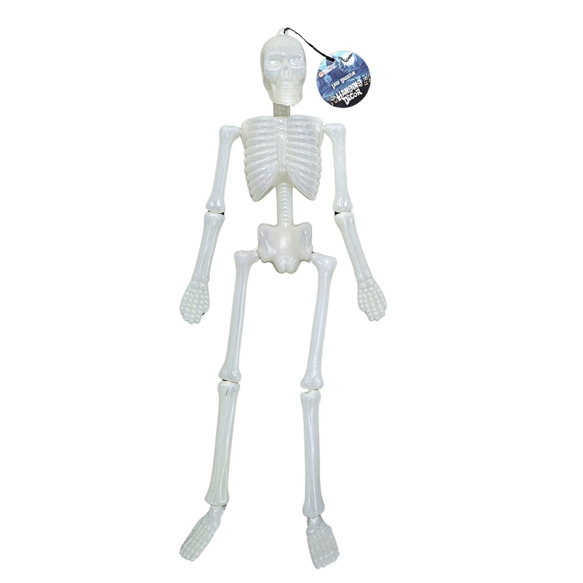 18" Hanging Skeleton Halloween Decor Prop image