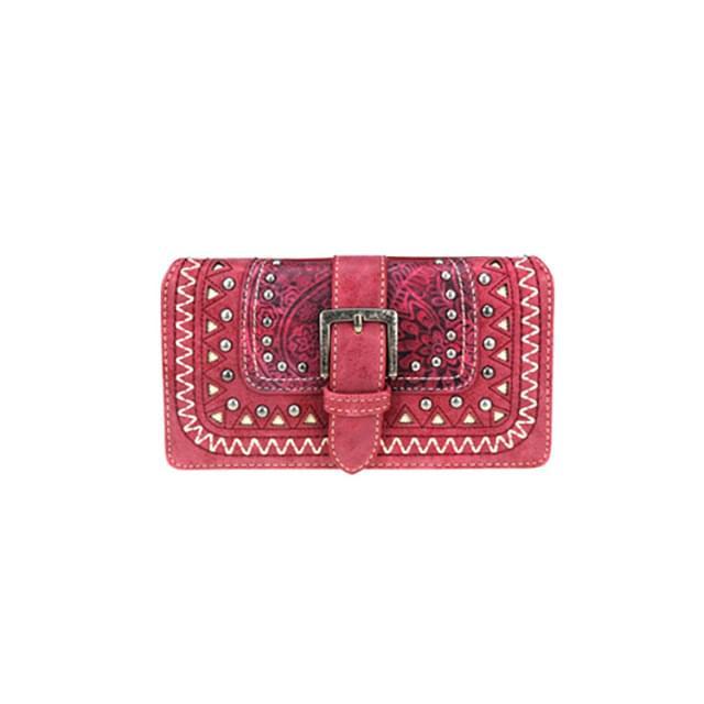 Montana West Buckle Collection Wallet - Red image