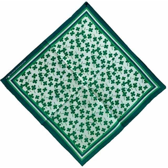 White/Green Clover Bandanas image