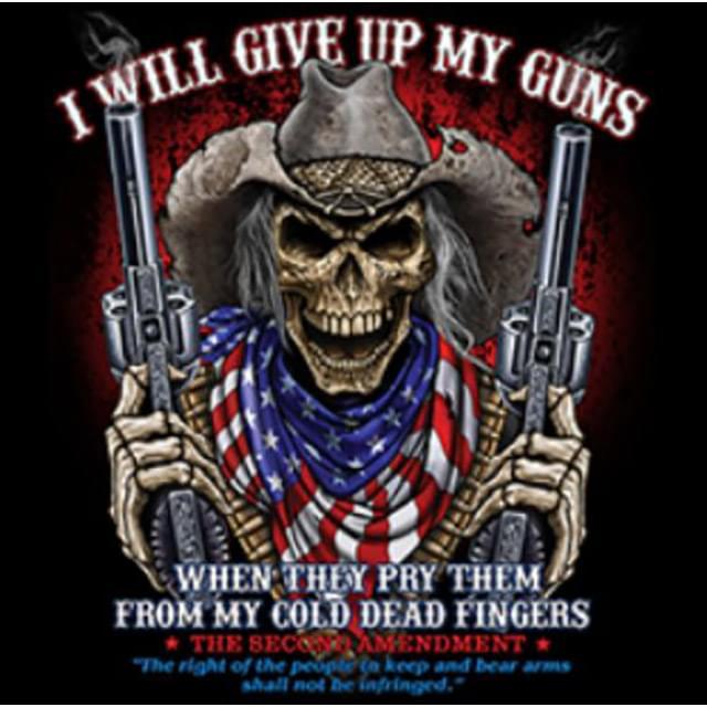 2nd Amendment USA Cowboy Skull Heat Transfers image