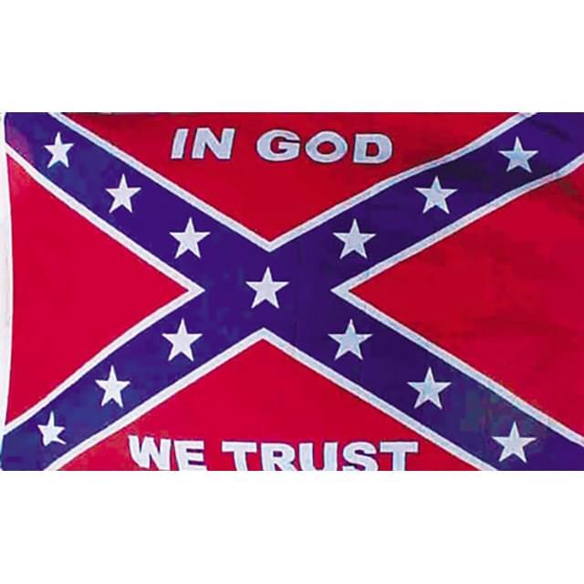 "In God We Trust" Rebel Flags - 3' x 5' image