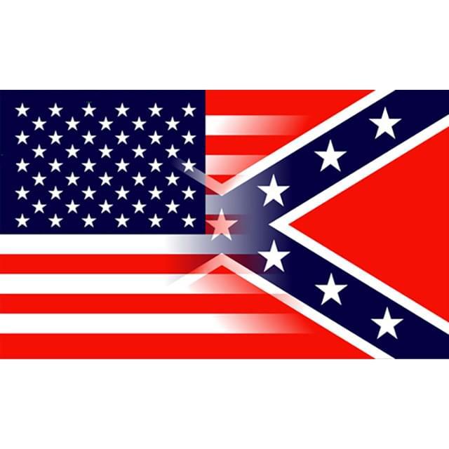 Half & Half USA Rebel Flags - 3' x 5' image