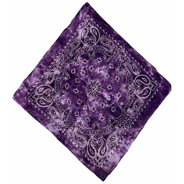 Purple Paisley Tie Dye Bandanas image