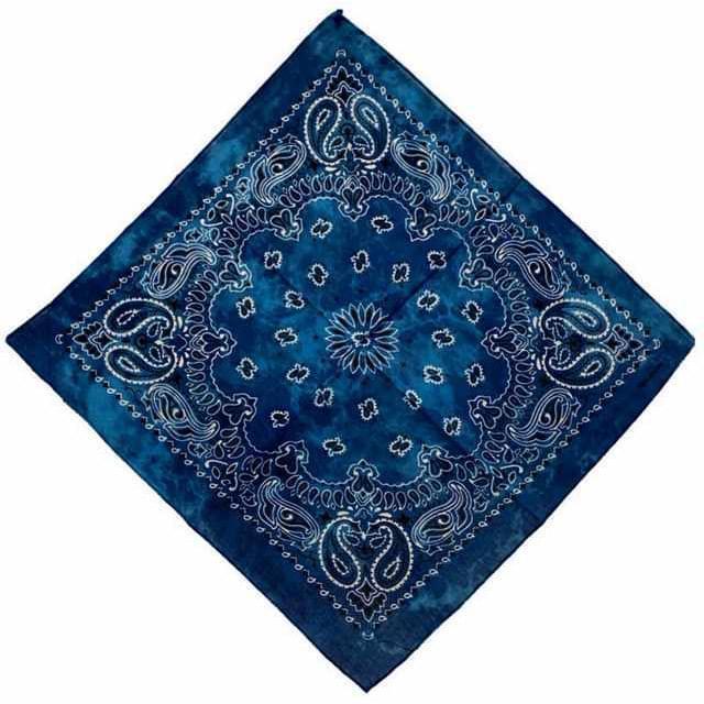 Blue Paisley Tie Dye Bandanas image