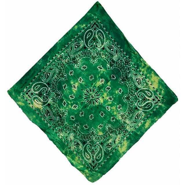 Green Paisley Tie Dye Bandanas image