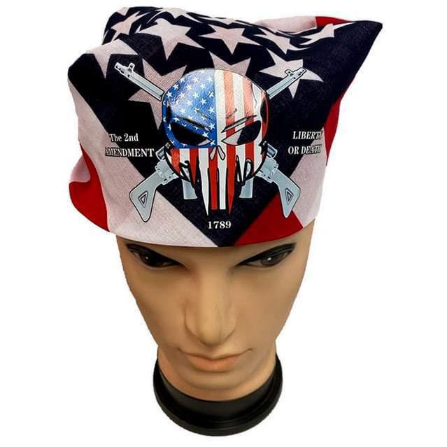 USA Flag Punisher Skull Bandanas image