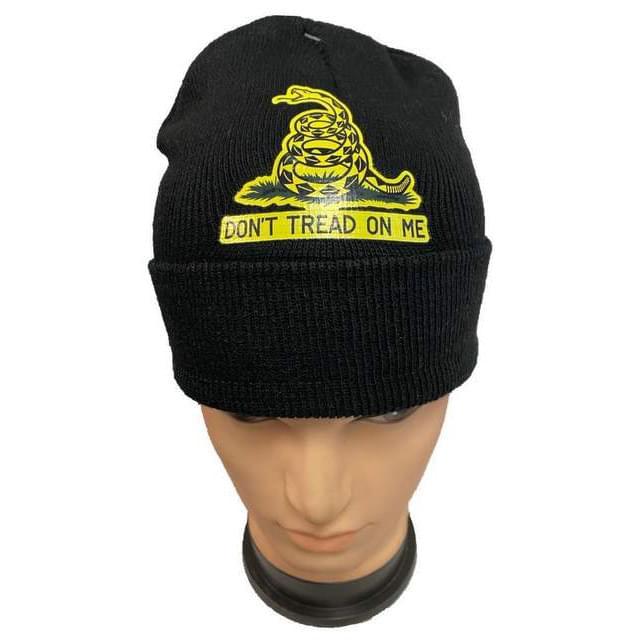 "Don't Tread On Me" Winter Beanies - Black image