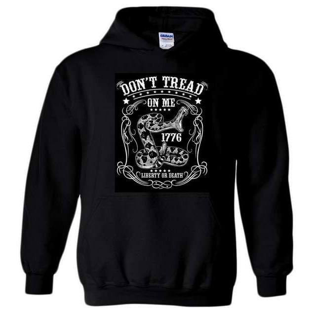 "Don't Tread On Me" Snake Hoodies - Black XXL image