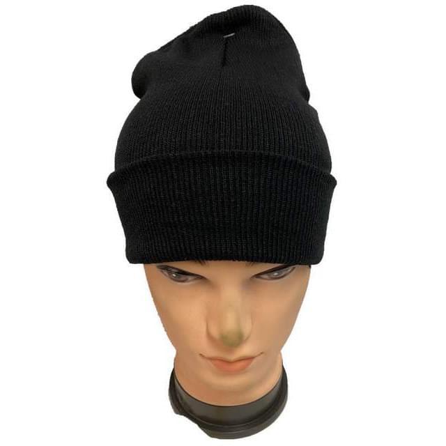 Plain Black Color Winter Beanies image
