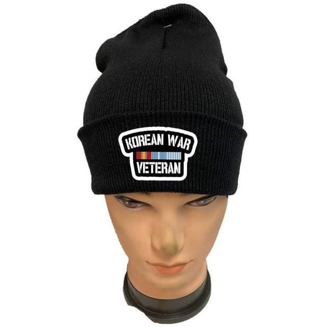 Korean War Veteran Winter Beanies - Black image