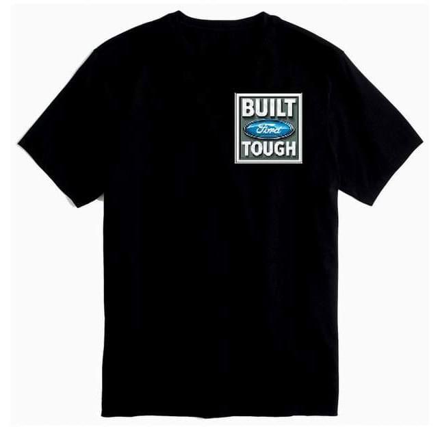 Officially Licensed Ford "Built Tough" Small Logo T-Shirts - Black M/L/XL image