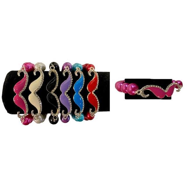 Fun Mustache Bracelets - Assorted image