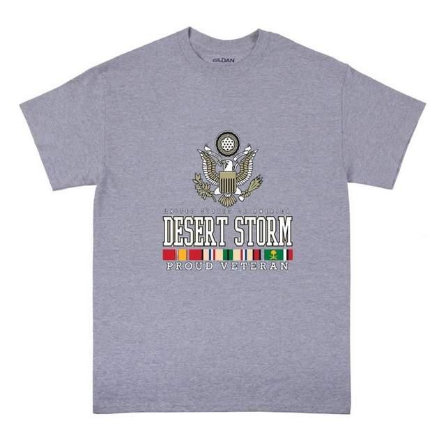 Desert Storm "Proud Veteran" T-Shirts - Sports Gray XXL image