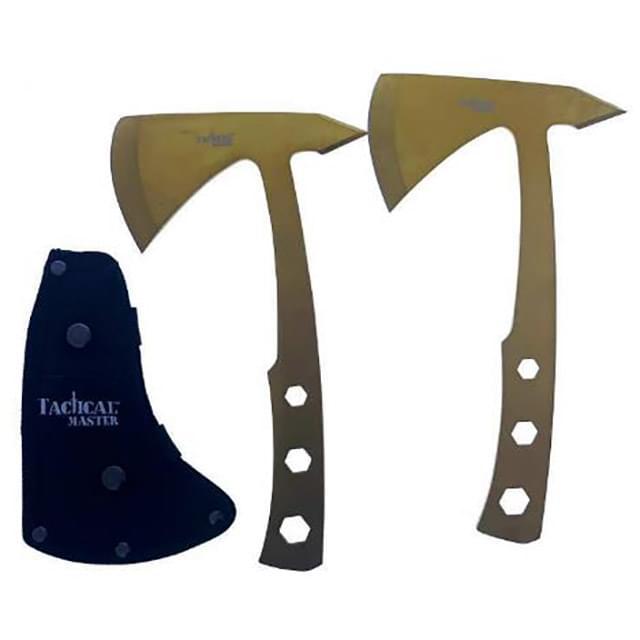 10'' Two-Piece Axe Set With Sheath - Gold image