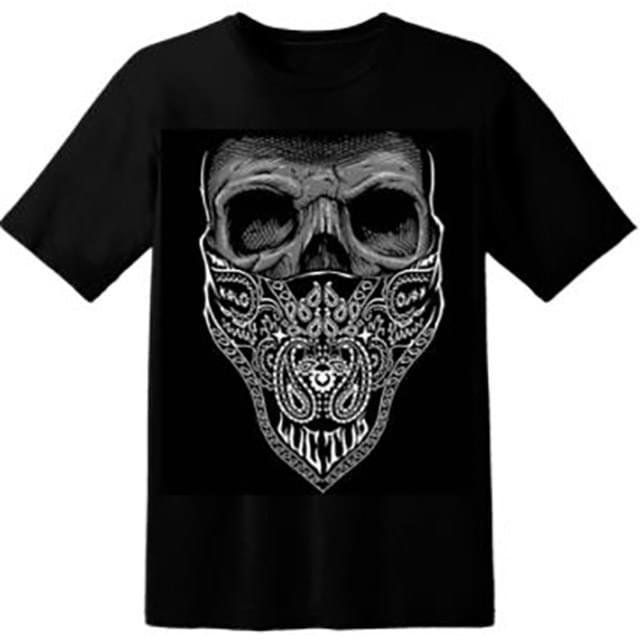 Wholesale Black Bandana Skull Face Plus Size TShirts image