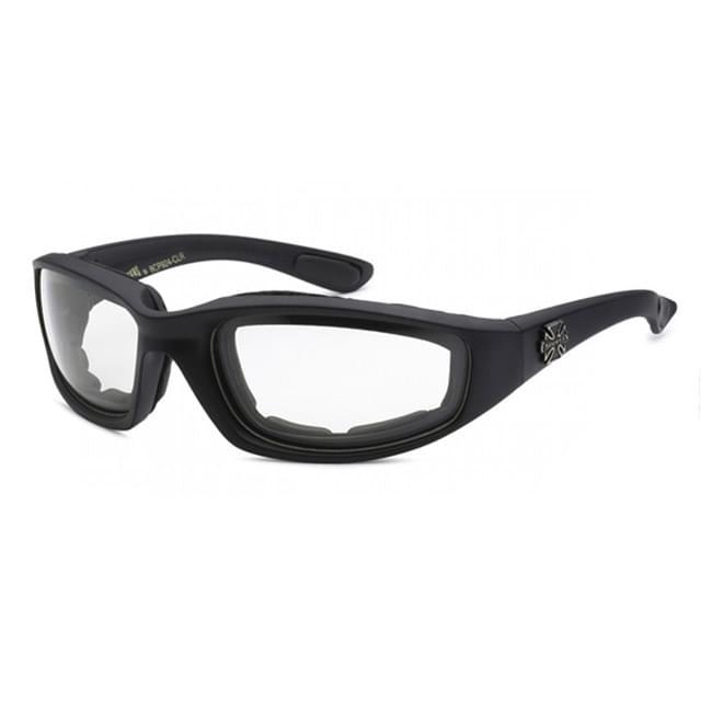 Choppers Clear Lens Unisex Motorcycle Glasses With Foam Lining image