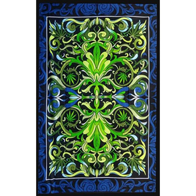 Hemp Leaf Kaleidoscope Tapestries image