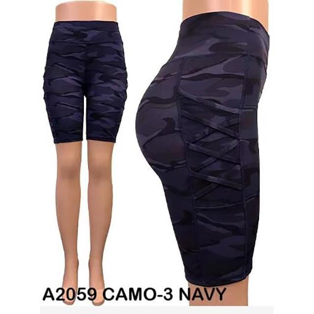 Blue Camo Biker Shorts image