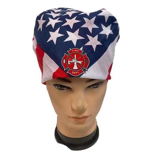 Fire Dept USA Flag Bandanas image