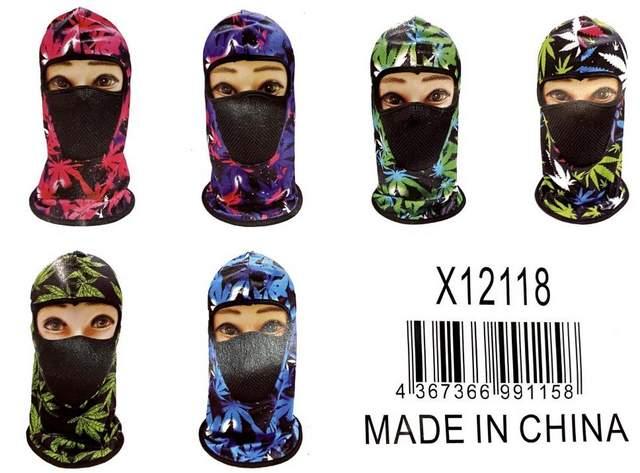 Colorful Marijuana Mesh Ninja Face Masks image