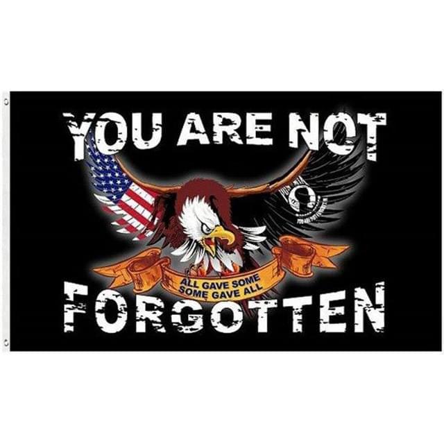 "You Are Not Forgotten" POW MIA Eagle Flags - 3' x 5' image
