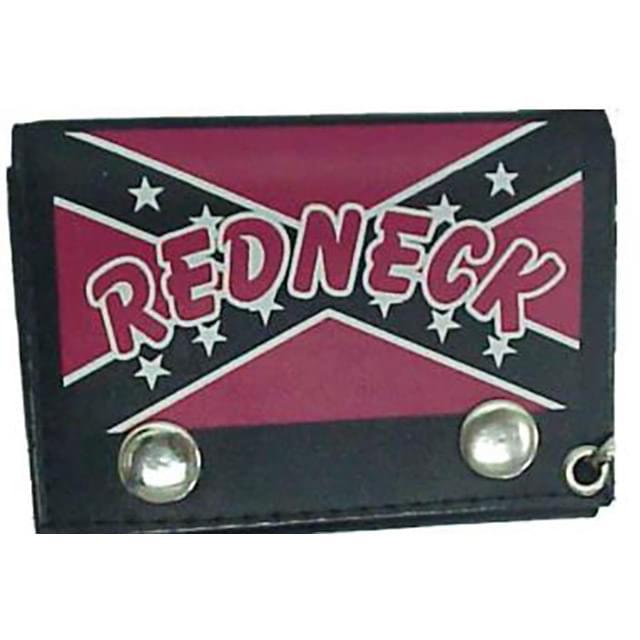 Wholesale Leather Trifold Redneck Rebel Chain Wallet image