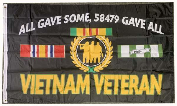 "All Gave Some, 58479 Gave All" Vietnam Veteran Flags - 3' x 5' image