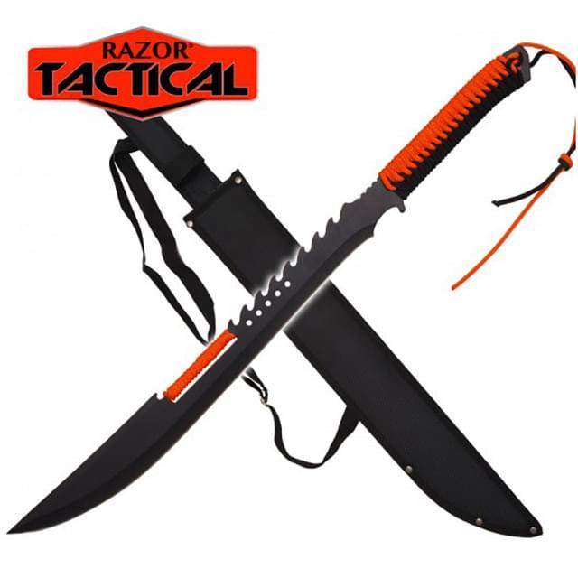 Razor Tactical Machete With Sheath - Orange image