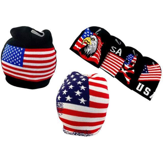 Knitted Beanie Americana/Flag styles image