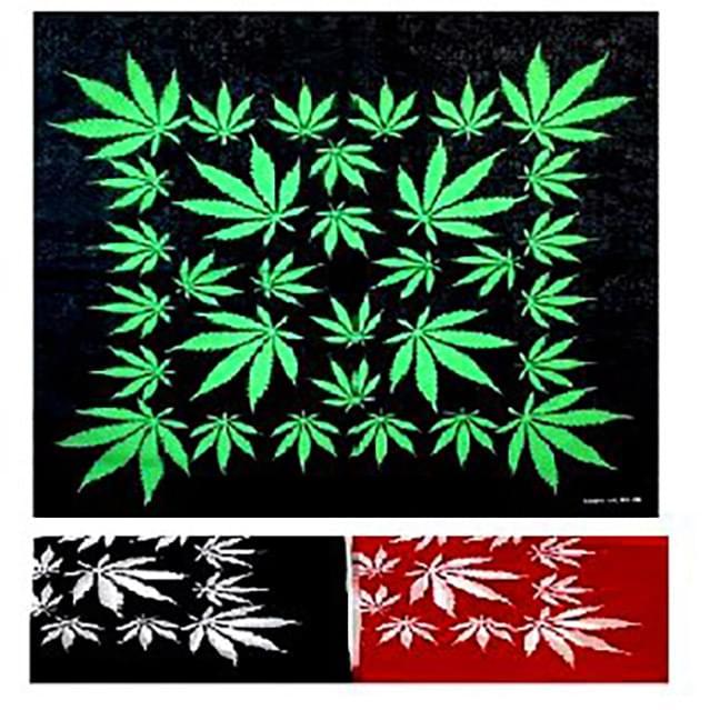 Green Marijuana Leaf Bandanas image
