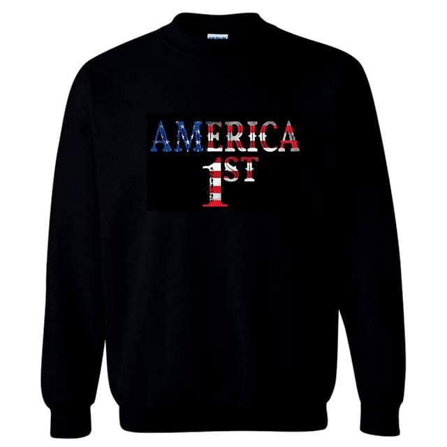 "America 1st" Patriotic Sweatshirts - Black XXL image