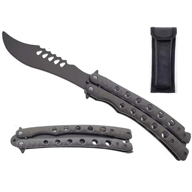 9" Butterfly Trainer With Safety Lock - Gray image