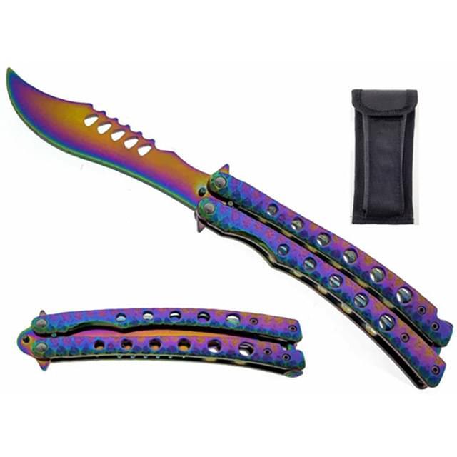 9.38" Butterfly Trainer With Safety Lock - Rainbow image