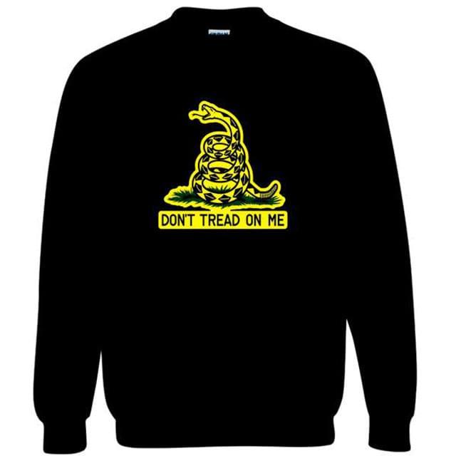 "Don't Tread On Me" Gadsden Snake Sweatshirts - Black XXXL image