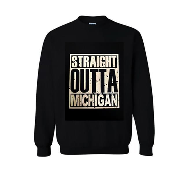 "Straight Outta Michigan" Sweatshirts - Black M/L/XL image