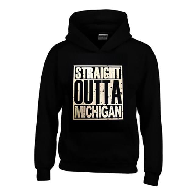 "Straight Outta Michigan" Hoodies - Black XXL image