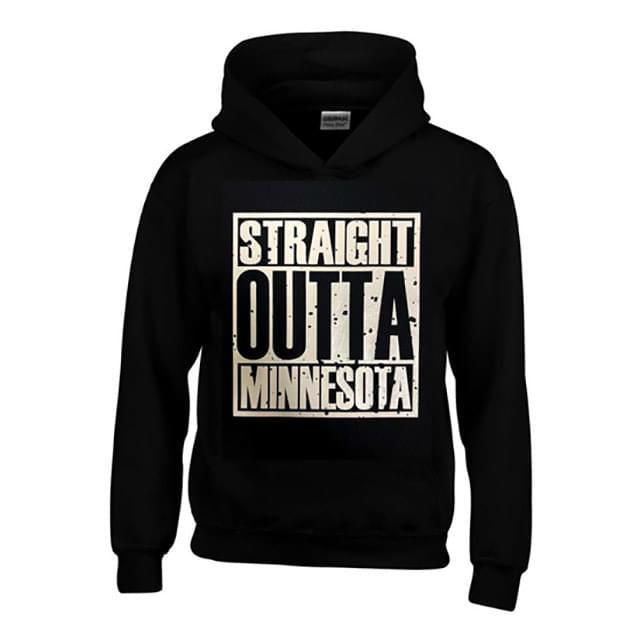 "Straight Outta Minnesota" Hoodies - Black M/L/XL image