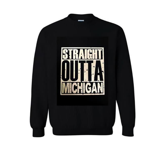"Straight Outta Michigan" Sweatshirts - Black XXXL image