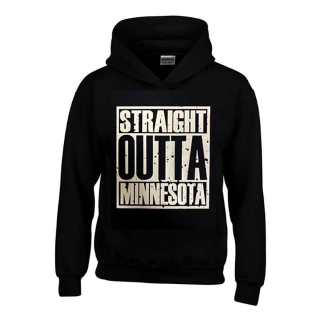 "Straight Outta Minnesota" Hoodies - Black XXXL image