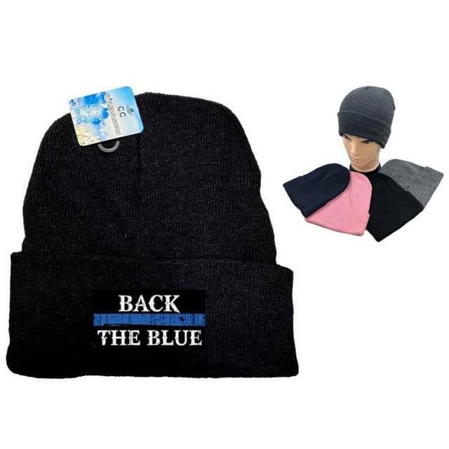 "Back The Blue" Winter Beanies - Assorted image