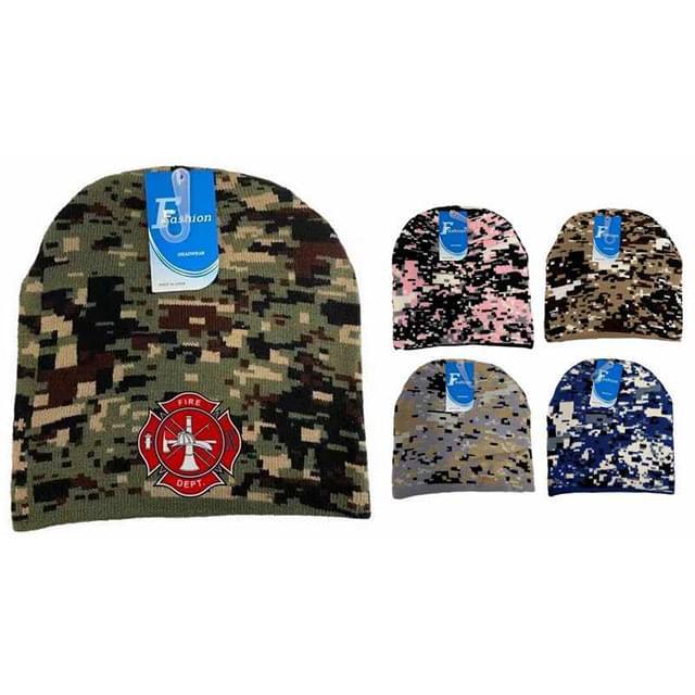 Camo Fire Department Winter Beanies - Assorted image
