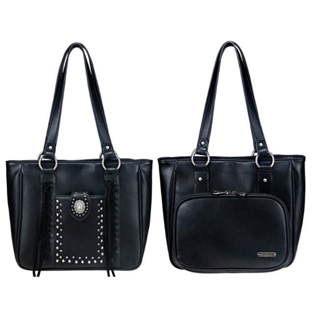 Montana West With Front Pocket Collection Tote - Black image