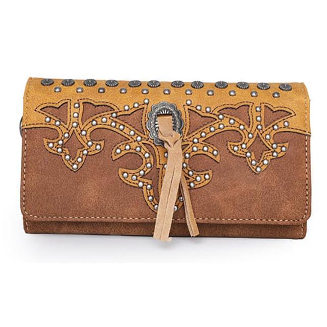 Montana West Concho Collection Wallet - Brown image